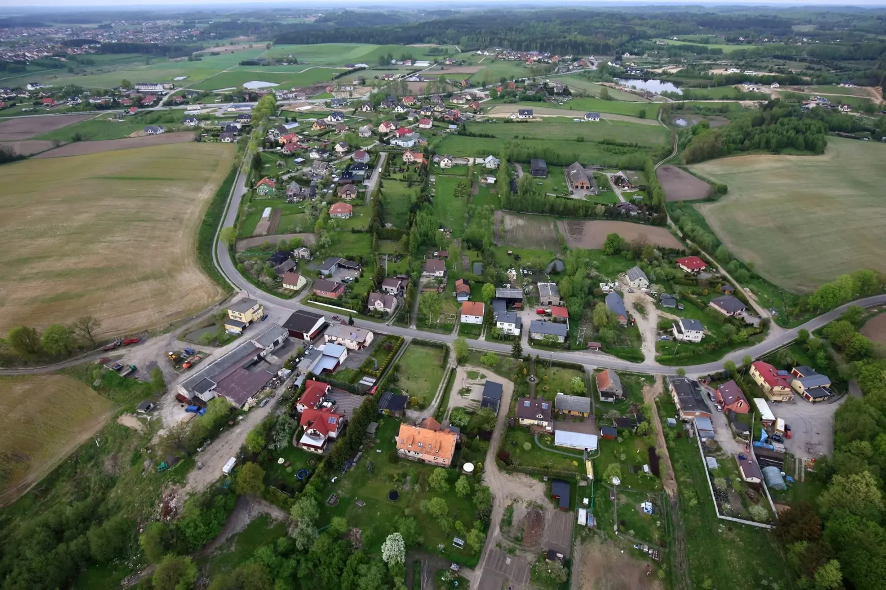 Widok z lotu ptaka na Mądrzechowo